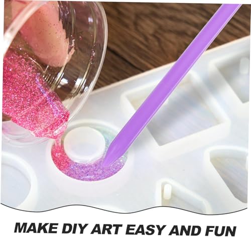 CONGARTENO 2 Stück Teiliges flexibles Rührstäbchen für Epoxidharz Wiederverwendbar Entlüftend für Schmuckherstellung Praktisches DIY Werkzeug für Kunsthandwerk und Resin Wiederverwendbar von CONGARTENO