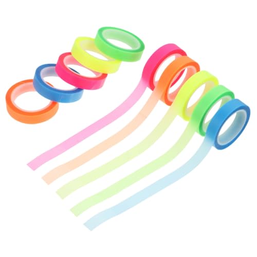 CONGARTENO 20 Rollen Wasserdichtes Transparentes Markierungsband Bunte Haftnotizen Klebestreifen für Bücher und Büro Leicht Abreißbar Praktische Satzmarker für Lesen und Studium von CONGARTENO