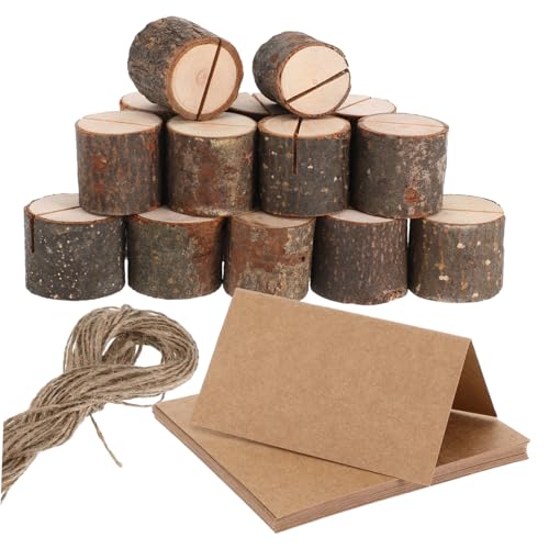 CONGARTENO 20 Sätze Rustikale Holz Tischkartenhalter mit Memokarten und Juteseil Vielseitige Platzkarten und Tischnummernhalter für Hochzeit Tagung Langlebige Holzständer zur Tischdeko CONGARTENO 20 Sätze Rustikale Holz Tischkartenhalter mit Memokarten und Juteseil Vielseitige Platzkarten und Tischnummernhalter für Hochzeit Tagung Langlebige Holzständer zur Tischdeko von CONGARTENO