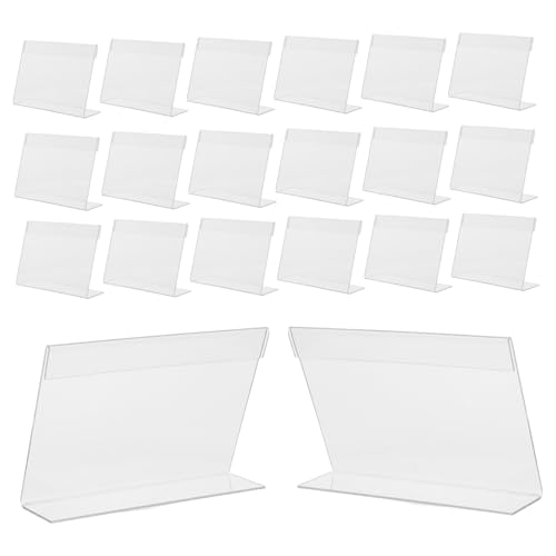 CONGARTENO 20 Stück Teiliges Acryl Schildhalter Förmige Stabile Aufsteller mit Transparentem Etikettenfach Bruchsicher für Supermärkte Büros Kühlschränke Preisschildhalter CONGARTENO 20 Stück Teiliges Acryl Schildhalter Förmige Stabile Aufsteller mit Transparentem Etikettenfach Bruchsicher für Supermärkte Büros Kühlschränke Preisschildhalter von CONGARTENO