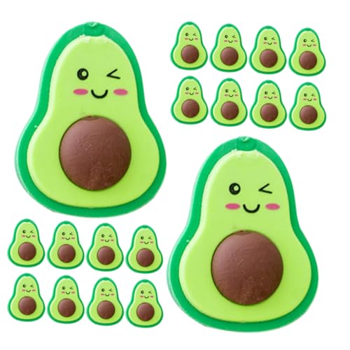 CONGARTENO 20 Stück Teiliges Avocado Radiergummi Niedliche Kleine Radiergummis aus Sicherem Material Multifunktional für Schule und Büro als für Sauberes Entfernen von Bleistiftstrichen von CONGARTENO