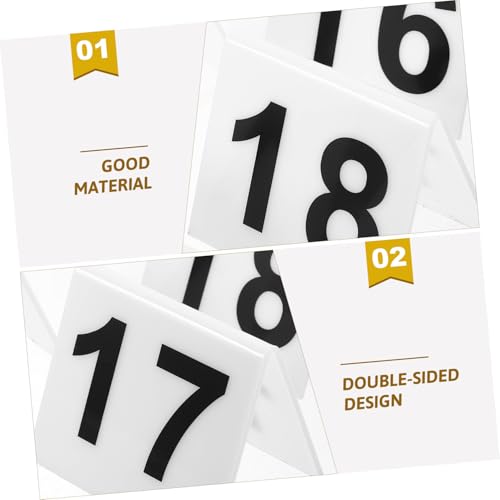 CONGARTENO 20 Stück Teiliges Beidseitige Kunststoff Tischnummern Förmig Wiederverwendbar Multifunktional für Restaurant Bar Tischnummerierung Elegant Praktisch CONGARTENO 20 Stück Teiliges Beidseitige Kunststoff Tischnummern Förmig Wiederverwendbar Multifunktional für Restaurant Bar Tischnummerierung Elegant Praktisch von CONGARTENO