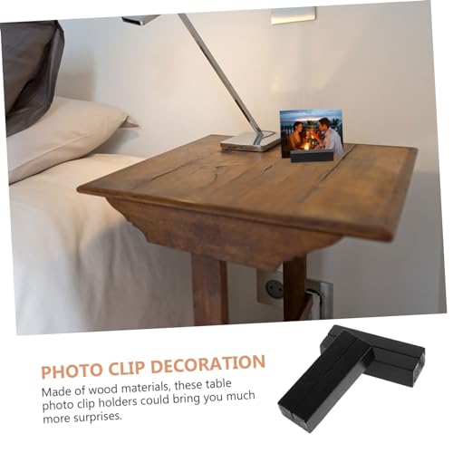 CONGARTENO 20 Stück Teiliges Holz Visitenkartenhalter mit Clip für Notizen und Fotos Wiederverwendbar Multifunktional für Büro Klassenzimmer Partytisch und Wohnraumdekoration von CONGARTENO