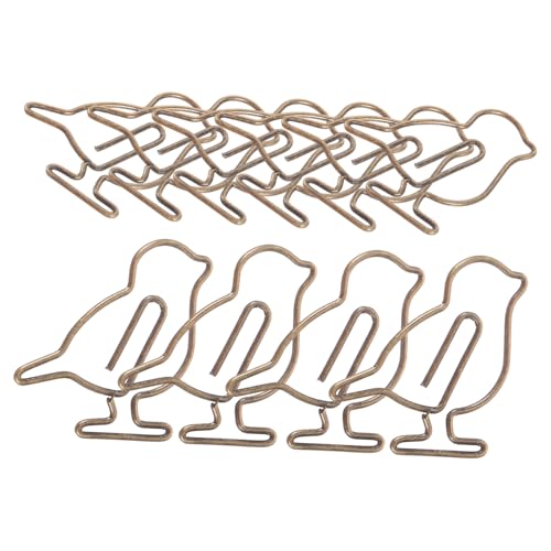 CONGARTENO 20 Stück Teiliges Kreative Metall Büroklammern in Antikem Kleine Stabile Paper Clips mit Origineller Vogel form Vielseitig Einsetzbar zum Organisieren und Markieren von Dokumenten CONGARTENO 20 Stück Teiliges Kreative Metall Büroklammern in Antikem Kleine Stabile Paper Clips mit Origineller Vogel form Vielseitig Einsetzbar zum Organisieren und Markieren von Dokumenten von CONGARTENO