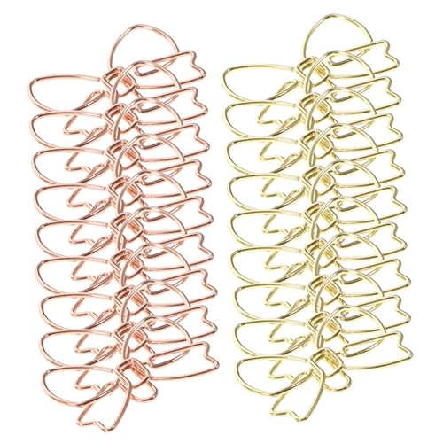 CONGARTENO 20 Stück Teiliges Metall büroklammern in Schleifenform Starke Klemmkraft Dekorative Papierklammern für Fotos Dokumente und Notizen im Büro Schulalltag Praktische und Formstabile CONGARTENO 20 Stück Teiliges Metall büroklammern in Schleifenform Starke Klemmkraft Dekorative Papierklammern für Fotos Dokumente und Notizen im Büro Schulalltag Praktische und Formstabile von CONGARTENO