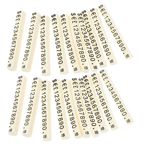 CONGARTENO 20 Stück Teiliges Preisanzeige mit Zahlenwürfeln Anpassbare Schmuck Preisschilder für Ladentheke und Einzelhandel Milchweiße Würfel mit Schwarzer Praktische Preiswürfel für von CONGARTENO