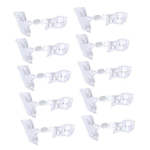 CONGARTENO 20 Stück Teiliges Transparente Drehbare Etikettenhalter für Preisschilder und Warenanzeigen Verstellbare Merchandising Clips für Supermärkte Geschäfte und Ausstellungen von CONGARTENO