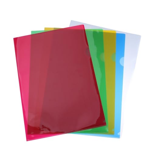 CONGARTENO 20 Stück Transparente Dokumentenmappe aus bruchfestem Material Klarer Organizer für Büro Schule und Zuhause Praktische Sammelhülle zur übersichtlichen Aufbewahrung Zufällige Farbe von CONGARTENO