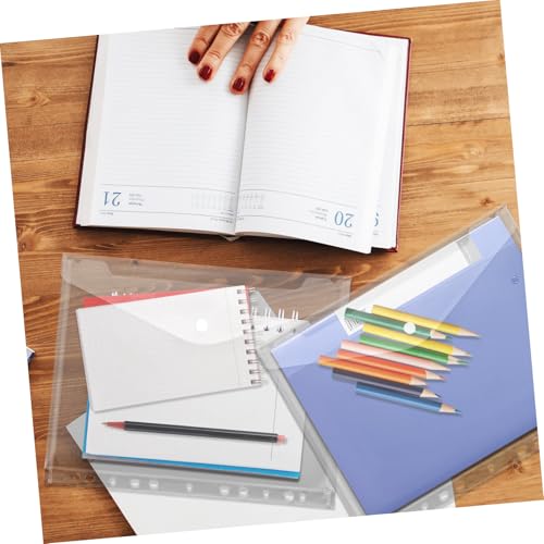 CONGARTENO 20 Stück Transparente Dokumententaschen mit Löchern Pp material Reißfest und Flexibel Große Kapazität bis Geeignet für Büro Schule und Zuhause zur Ordnerorganisation von CONGARTENO