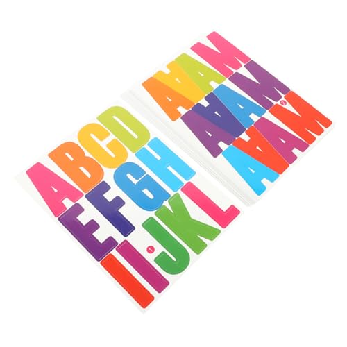CONGARTENO 24 Blatt Bunte Selbstklebende Buchstaben Aufkleber Buchstaben Sticker für Briefkästen Türschilder und Diy Dekorationen und Abnehmbar für Kreative Projekte von CONGARTENO