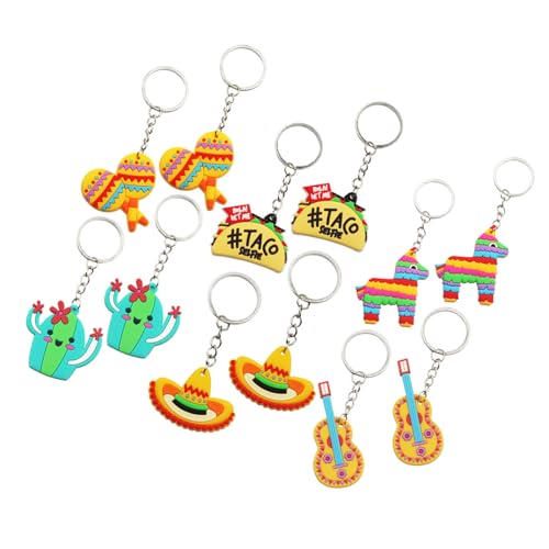 CONGARTENO 24 Stück Teiliges Mexikanische Schlüsselanhänger aus Leichte Party deko und Geschenke für Fiesta Verschiedene Designs Kompakt und Langlebig für Taschen und Karneval CONGARTENO 24 Stück Teiliges Mexikanische Schlüsselanhänger aus Leichte Party deko und Geschenke für Fiesta Verschiedene Designs Kompakt und Langlebig für Taschen und Karneval von CONGARTENO