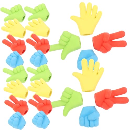 CONGARTENO 24 Stück Teiliges Radiergummi Fingerförmige Radiergummis in Bunten Farben Sicher für Kindergarten und Schule Vielseitig Einsetzbar als Schreibwaren und Geschenkartikel von CONGARTENO