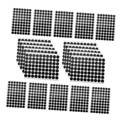 CONGARTENO 25 Blatt Runde Wasserdichte Aufkleber Selbstklebende Schwarze Punktetiketten PVC Flexibel Reißfest Für Flaschen Gefrierschrank Und Außenbereich Organisatorische Nutzung CONGARTENO 25 Blatt Runde Wasserdichte Aufkleber Selbstklebende Schwarze Punktetiketten PVC Flexibel Reißfest Für Flaschen Gefrierschrank Und Außenbereich Organisatorische Nutzung von CONGARTENO