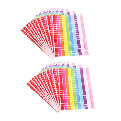 CONGARTENO 25Blatt Rechteckige Klebeetiketten Selbstklebend Farbige Beschriftbare Aufkleber Für Büro Schule Verpackung Und Organisation Farben von CONGARTENO