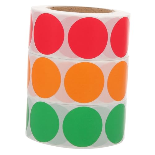 CONGARTENO 3 Rollen Farbige Selbstklebende Punktetiketten Matte Runde Markierungsaufkleber in Rot Orange Grün Ø Je für Farbcodiertes Sortieren Beschriften Büro und DIY CONGARTENO 3 Rollen Farbige Selbstklebende Punktetiketten Matte Runde Markierungsaufkleber in Rot Orange Grün Ø Je für Farbcodiertes Sortieren Beschriften Büro und DIY von CONGARTENO
