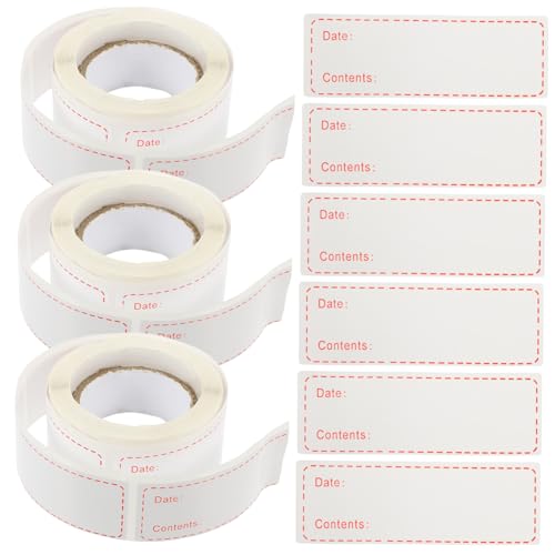 CONGARTENO 3 Rollen Selbstklebende Lebensmittelaufkleber Abziehbare Auflösbare Küchenetiketten für Vorratsdosen und Einmachgläser Wiederverwendbare Aufbewahrungssticker für Zuhause CONGARTENO 3 Rollen Selbstklebende Lebensmittelaufkleber Abziehbare Auflösbare Küchenetiketten für Vorratsdosen und Einmachgläser Wiederverwendbare Aufbewahrungssticker für Zuhause von CONGARTENO