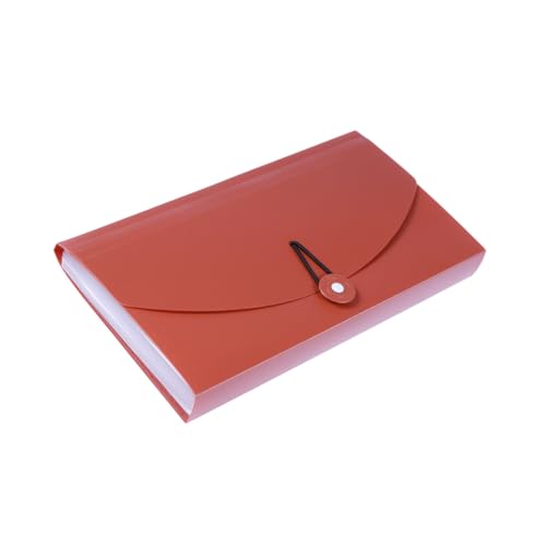 CONGARTENO 3 STÜCKE Teiliges Pp akkordeon expanding file Folder mit Elastischem Band Vielseitiger Dokumentenordner mit Farbigen Etiketten Robust Halbdurchsichtig Khaki Purpurrot für von CONGARTENO