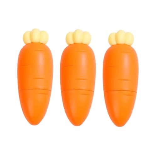CONGARTENO 3 Stück Cartoon Mini Textmarker Karottenform Portable Markierungsstifte Farbige Fluoreszierende Marker für Schüler Kreative Schreibtisch Zubehör Zufällige Farbe Zufällige Farbe von CONGARTENO