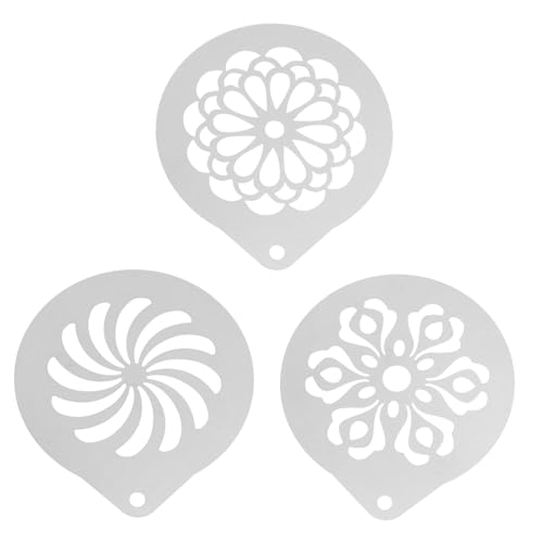 CONGARTENO 3 Stück Kaffee Latte Milch Fondant Vorlage Für Kaffeeschablonen Schablone Zum Dekorieren Von Kaffee Selber Machen Latte Art Dekorativ Dekorationen Werkzeug Rostfreier Stahl Silver CONGARTENO 3 Stück Kaffee Latte Milch Fondant Vorlage Für Kaffeeschablonen Schablone Zum Dekorieren Von Kaffee Selber Machen Latte Art Dekorativ Dekorationen Werkzeug Rostfreier Stahl Silver von CONGARTENO