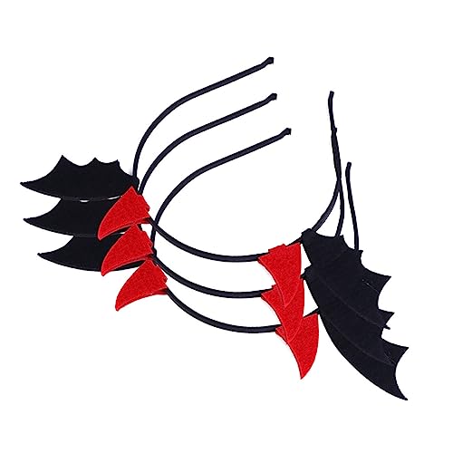 CONGARTENO 3 Stück Kleiner Teufels hörner Stirnband Halloween Teufelshörner Stirnband Fledermaus-Halloween-Hexe Spa für Frauen Filzstoff Schwarz CONGARTENO 3 Stück Kleiner Teufels hörner Stirnband Halloween Teufelshörner Stirnband Fledermaus-Halloween-Hexe Spa für Frauen Filzstoff Schwarz von CONGARTENO