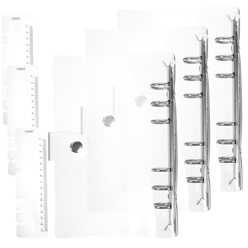 CONGARTENO 3 Stück PVC Ringbuch Hülle Transparent Teiliges Nachfüllbares Notizbuch Cover Strapazierfähig Leicht zu Reinigen Büro Schule Journal Organizer Schutzhülle Langlebig CONGARTENO 3 Stück PVC Ringbuch Hülle Transparent Teiliges Nachfüllbares Notizbuch Cover Strapazierfähig Leicht zu Reinigen Büro Schule Journal Organizer Schutzhülle Langlebig von CONGARTENO