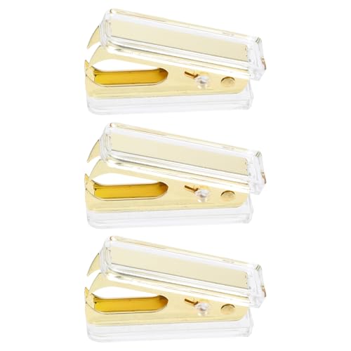 CONGARTENO 3 Stück Teiliges Acryl Heftklammerentferner Transparent mit Goldenen Akzenten Ergonomisch Leicht und Handlich Müheloses Entfernen von Heftklammern für Büro Schule und Zuhause CONGARTENO 3 Stück Teiliges Acryl Heftklammerentferner Transparent mit Goldenen Akzenten Ergonomisch Leicht und Handlich Müheloses Entfernen von Heftklammern für Büro Schule und Zuhause von CONGARTENO
