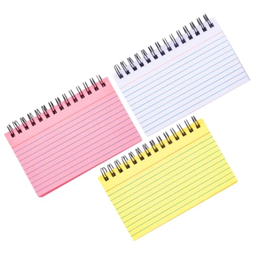 CONGARTENO 3 Stück Teiliges Multifunktionales Spiral Notizbuch mit Linierten Blättern Tragbare Schreibblöcke in Weiß Rosa und Gelb Praktisches Büro Schüler Notizpad für Tägliche Planung und CONGARTENO 3 Stück Teiliges Multifunktionales Spiral Notizbuch mit Linierten Blättern Tragbare Schreibblöcke in Weiß Rosa und Gelb Praktisches Büro Schüler Notizpad für Tägliche Planung und von CONGARTENO