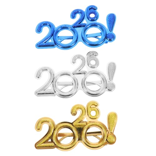 CONGARTENO 3 Stück Teiliges Partybrillen mit Ausrufezeichen Leichte Kunststoff-gläser mit Glitzer Festliche Silvester-accessoires für Foto-shootings und Party-dekorationen CONGARTENO 3 Stück Teiliges Partybrillen mit Ausrufezeichen Leichte Kunststoff-gläser mit Glitzer Festliche Silvester-accessoires für Foto-shootings und Party-dekorationen von CONGARTENO