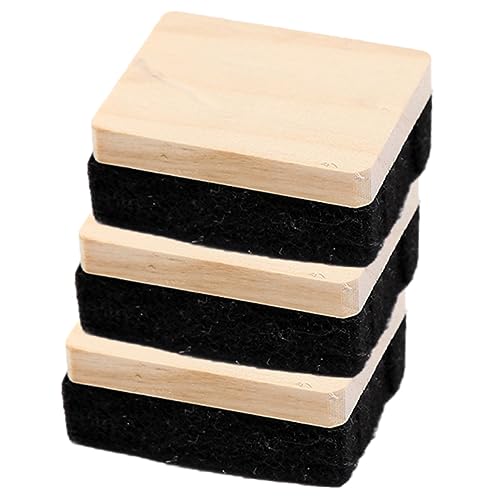 CONGARTENO 3 Stück Teiliges Whiteboard Radiergummi aus Holz und Filz Wiederverwendbarer Tragbarer Tafelwischer für Klassenzimmer Büro und Zuhause Kleines Leichtes Design für Kreidetafeln und von CONGARTENO