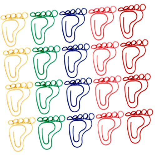 CONGARTENO 30 Stück Fußabdruck Büroklammern Bunte Metall Büroklammern Große Briefklammern Dokumentenhalter Kreative Papierklammern für Büro Schule und Zuhause CONGARTENO 30 Stück Fußabdruck Büroklammern Bunte Metall Büroklammern Große Briefklammern Dokumentenhalter Kreative Papierklammern für Büro Schule und Zuhause von CONGARTENO