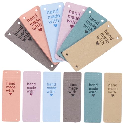 CONGARTENO 30 Stück Teiliges DIY Kleidung Labels aus Flexiblem Mikrofaser material Geprägte Bunte Etiketten zum Annähen an Jeans Taschen Schuhe Hüte Vielseitig für Handarbeit und CONGARTENO 30 Stück Teiliges DIY Kleidung Labels aus Flexiblem Mikrofaser material Geprägte Bunte Etiketten zum Annähen an Jeans Taschen Schuhe Hüte Vielseitig für Handarbeit und von CONGARTENO