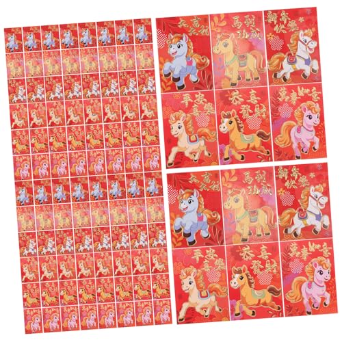 CONGARTENO 300 Stk. Lunar Year Envelopes Jahr Des Pferdes Kreative Hongbao für Frühlingsfest Familien und Geschäft Geschenkumschläge von CONGARTENO