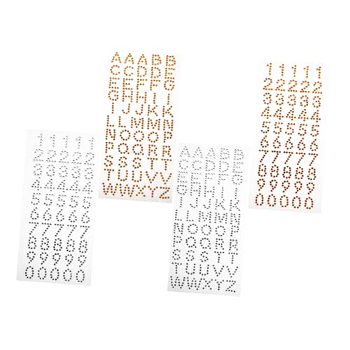 CONGARTENO 4 Blätter Bögen Selbstklebende Strass Buchstaben Zahlen Sticker Glitzernde Diy Aufkleber für Scrapbooking Planer Grußkarten Kreative Bastelaccessoires für Schüler und Hobbykunst CONGARTENO 4 Blätter Bögen Selbstklebende Strass Buchstaben Zahlen Sticker Glitzernde Diy Aufkleber für Scrapbooking Planer Grußkarten Kreative Bastelaccessoires für Schüler und Hobbykunst von CONGARTENO