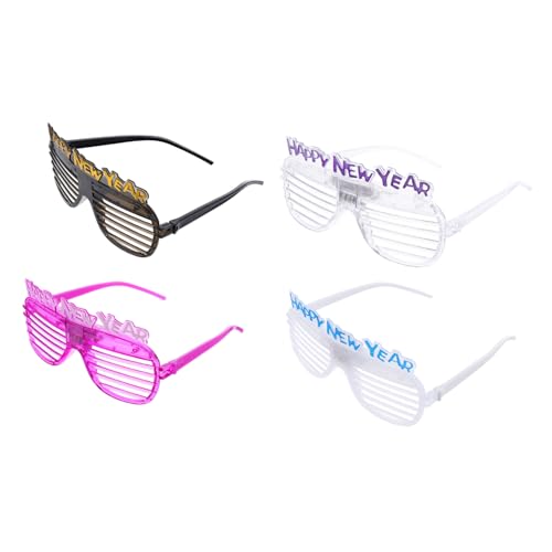CONGARTENO 4 Stück Leuchtbrillen Mit Rave LED Festliche Neonbrillen Partydekorationen Lustige Weihnachtsbrillen Für Frauen Cartoon Brillen Leuchtbrillen Zufällige Farbe CONGARTENO 4 Stück Leuchtbrillen Mit Rave LED Festliche Neonbrillen Partydekorationen Lustige Weihnachtsbrillen Für Frauen Cartoon Brillen Leuchtbrillen Zufällige Farbe von CONGARTENO