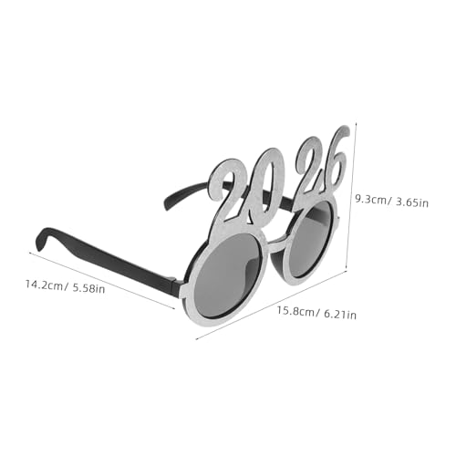 CONGARTENO 4 Stück Partybrillen mit Rundem Gläser Design Funkelnde Silvester und Weihnachtsbrillen Leichte Bequeme Neujahrs Accessoires für Erwachsene Festliche Foto Requisiten CONGARTENO 4 Stück Partybrillen mit Rundem Gläser Design Funkelnde Silvester und Weihnachtsbrillen Leichte Bequeme Neujahrs Accessoires für Erwachsene Festliche Foto Requisiten von CONGARTENO
