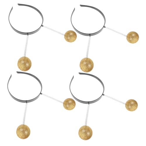 CONGARTENO 4 Stück Teiliges Haarreif mit Glitzernden Schaumstoffkugeln Federleichtes Kopfschmuck Accessoire für Damen und Mädchen für Halloween Partys Cosplay und Kostüm Events von CONGARTENO