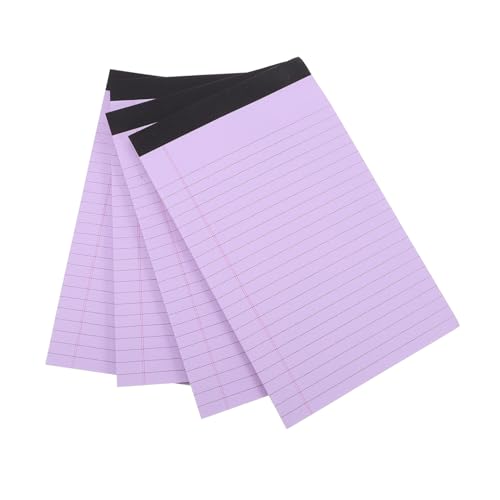 CONGARTENO 4 Stück Teiliges Liniert Legal Pad Abreißbarer Notizblock für Bürobedarf Leichtes Memo Pad mit Dickem Multifunktionales Schreibblock für Planung und Termine von CONGARTENO