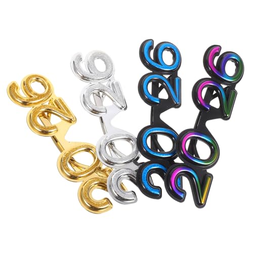 CONGARTENO 4 Stück Teiliges Partybrillen Bunte Stabile Pc Zahlenbrillen Retro Year Eyewear für Silvester Abschlussfeiern Fotorequisiten Auffällige Neujahrsdeko von CONGARTENO