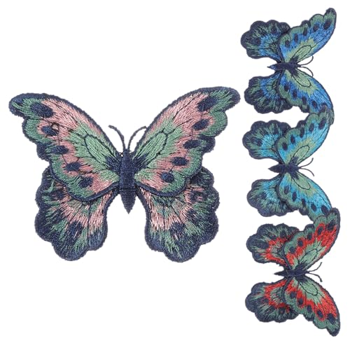 CONGARTENO 4 Stück Teiliges Schmetterling Bügelflicken Bunte Gestickte Applikationen für Jeans Jacken Taschen DIY Kleidung Reparatur Dekoration Kleidungsschmuck CONGARTENO 4 Stück Teiliges Schmetterling Bügelflicken Bunte Gestickte Applikationen für Jeans Jacken Taschen DIY Kleidung Reparatur Dekoration Kleidungsschmuck von CONGARTENO