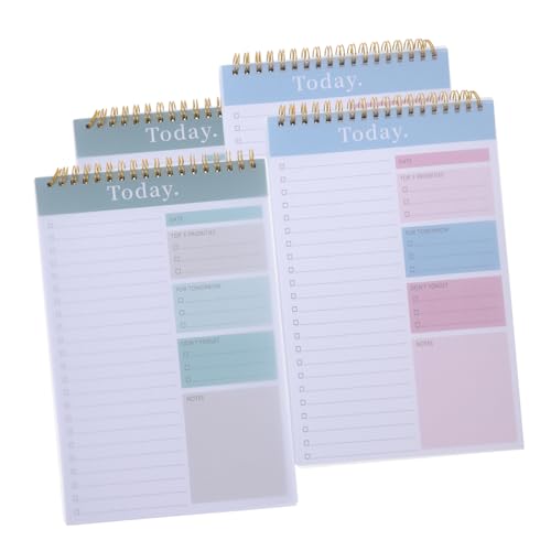 CONGARTENO 4 Stück Teiliges Wöchentlicher Planer Notizblock Undatiertes Spiral Notizbuch Vielseitiger Tagesplaner für Büro Schule Handliches Doppelseitig Beschreibbar Einfach zu Bedienen CONGARTENO 4 Stück Teiliges Wöchentlicher Planer Notizblock Undatiertes Spiral Notizbuch Vielseitiger Tagesplaner für Büro Schule Handliches Doppelseitig Beschreibbar Einfach zu Bedienen von CONGARTENO