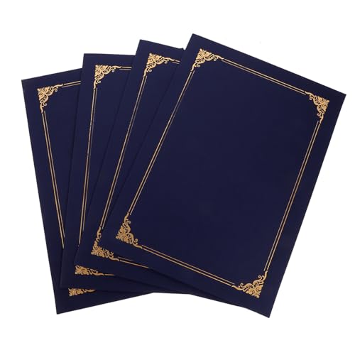 CONGARTENO 4 Stück Urkundenhüllen Diploma Holder in Blau Elegante Dokumentenmappe zum Schutz und Präsentation von Abschlusszeugnissen Zertifikaten Auszeichnungen Leicht Tragbar Bürotauglich CONGARTENO 4 Stück Urkundenhüllen Diploma Holder in Blau Elegante Dokumentenmappe zum Schutz und Präsentation von Abschlusszeugnissen Zertifikaten Auszeichnungen Leicht Tragbar Bürotauglich von CONGARTENO