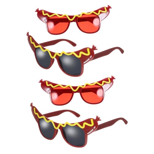CONGARTENO 4-teiliges Set Mit Originellen Brillen: Hot-dog-sonnenbrillen – Lustige Brillen Für Hawaii-partys, Geburtstagsfeiern, Festival-dekorationen, Foto-requisiten CONGARTENO 4-teiliges Set Mit Originellen Brillen: Hot-dog-sonnenbrillen – Lustige Brillen Für Hawaii-partys, Geburtstagsfeiern, Festival-dekorationen, Foto-requisiten von CONGARTENO
