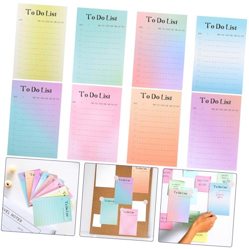 CONGARTENO 400 Stück Teiliges Memo Pad mit Farben Selbstklebende Notizzettel Kleine Beschreibbare Haftnotizen Abreißbare To do listen für Büro Schule und Zuhause Rückstandsfrei Entfernbar von CONGARTENO