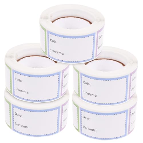 CONGARTENO 5 Rollen Sicherheits Etiketten Beschreibbare Abziehbare Flaschenaufkleber Vielseitig Einsetzbare Vorratsbehälter Labels Praktische Leicht Haftende Aufkleber für Lebensmittel und CONGARTENO 5 Rollen Sicherheits Etiketten Beschreibbare Abziehbare Flaschenaufkleber Vielseitig Einsetzbare Vorratsbehälter Labels Praktische Leicht Haftende Aufkleber für Lebensmittel und von CONGARTENO