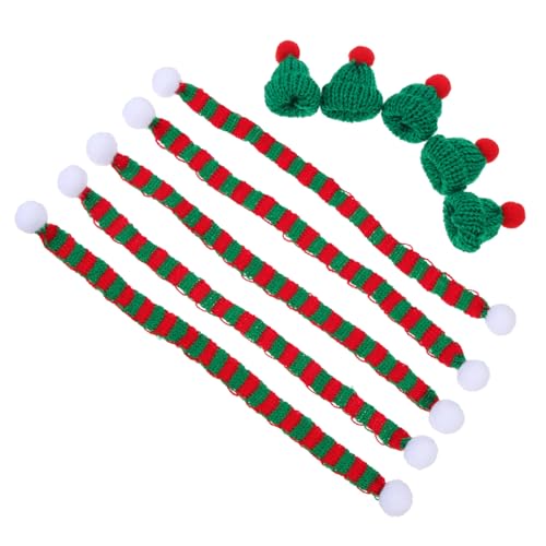 CONGARTENO 5 Sätze Mini Wollmützen und Schals für Weinflaschen Weihnachtliche Flaschenabdeckung aus Wollgarn Dekorativ und Schützend Festliche Tischdekoration für Party und Zuhause CONGARTENO 5 Sätze Mini Wollmützen und Schals für Weinflaschen Weihnachtliche Flaschenabdeckung aus Wollgarn Dekorativ und Schützend Festliche Tischdekoration für Party und Zuhause von CONGARTENO