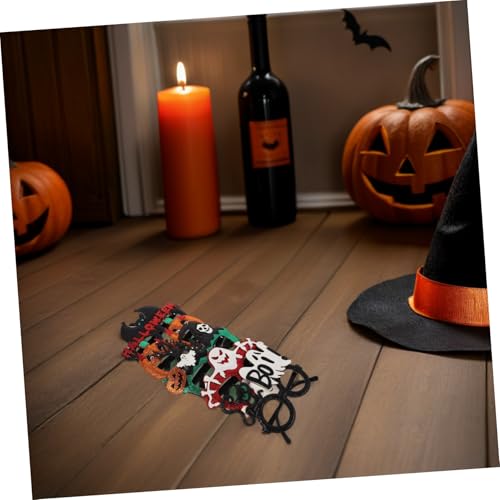 CONGARTENO 5 Stück Teiliges Halloween Party Brillen Leichte Foto Requisiten mit Kürbis Fledermaus Katze Geist für Halloween Fotokabine Kostümaccessoires und Partydekorationen von CONGARTENO