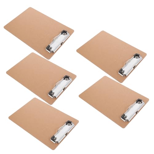 CONGARTENO 5 Stück Teiliges Mini Klemmbrett Schreibunterlage aus Holz und Kleines Multifunktionales Clipboard für Büro Schule Zuhause Leicht und Robust für Dokumentenclip und Notizen CONGARTENO 5 Stück Teiliges Mini Klemmbrett Schreibunterlage aus Holz und Kleines Multifunktionales Clipboard für Büro Schule Zuhause Leicht und Robust für Dokumentenclip und Notizen von CONGARTENO