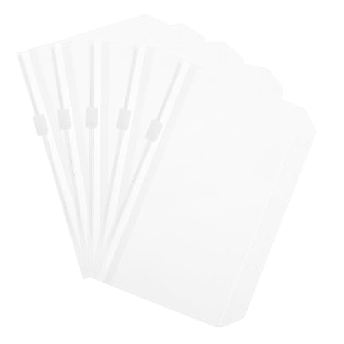 CONGARTENO 5 Stück Teiliges Transparente PVC Binder Taschen mit Reißverschluss Wasserdichte Klarsichthüllen für Lose Organizer Beutel Langlebig und Leicht zu Reinigen von CONGARTENO
