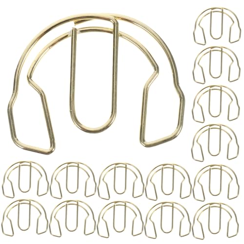 CONGARTENO 50 Stück Kleine Flexible Büroklammern in Kopfhörerform Goldfarbene Metall lesezeichenclips für Notizen Fotos Karten und Dokumente Kreative Büro Schreibwaren für Organisation und CONGARTENO 50 Stück Kleine Flexible Büroklammern in Kopfhörerform Goldfarbene Metall lesezeichenclips für Notizen Fotos Karten und Dokumente Kreative Büro Schreibwaren für Organisation und von CONGARTENO