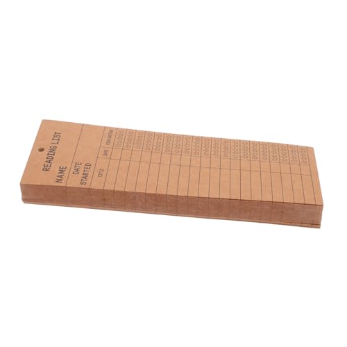 CONGARTENO 50 Stück Lesezeichen Leselisten Karteikarten aus Robustem Papier mit Loch Vielseitige Bibliotheks Tracker für Schüler Lehrer und Leser Blanko Notizstreifen zur Buchorganisation von CONGARTENO